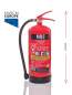 Preview: MBS FIRE 6kg ABC Pulver Feuerlöscher EN 3 A/B/C 55A 233B= 15LE inkl. Plakette